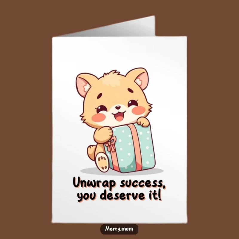 Free Printable Excited Animal Congrats Card: Joyful Achievement Humor Downloadable