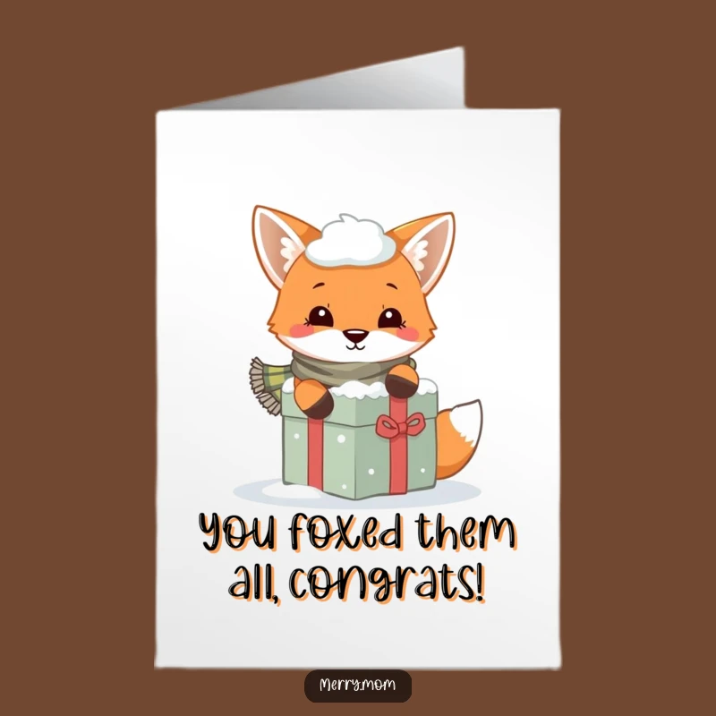 Free Printable Fox Congrats Card - Secretly Cheerful Downloadable