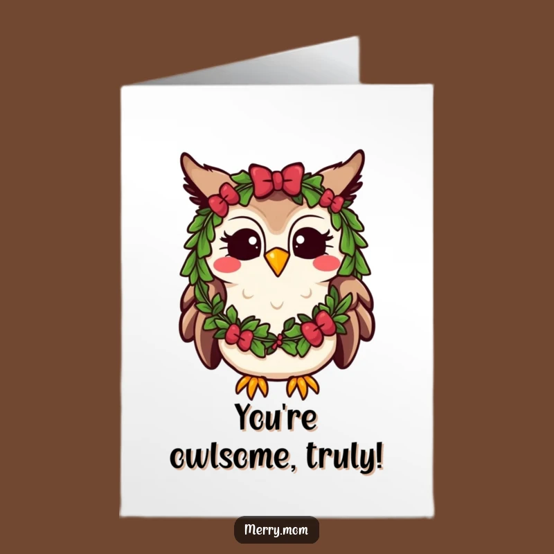 Free Printable Congrats Card: Kawaii Owl's Jolly Hoots, Funny Downloadable Greeting