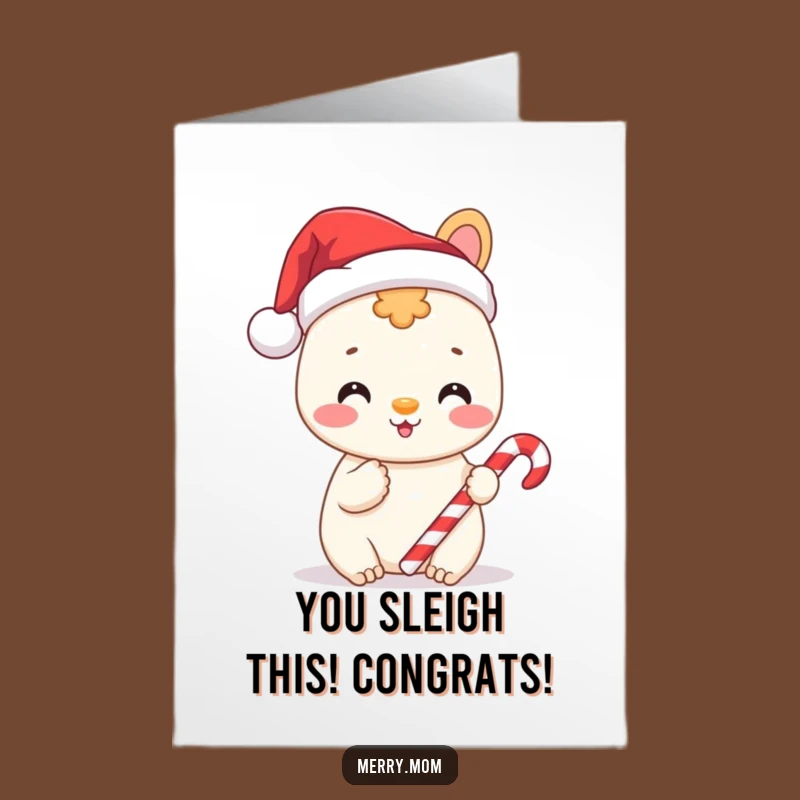 Free Printable Congrats Card: Merry Animal Celebration, Downloadable Greeting for Festive Wins