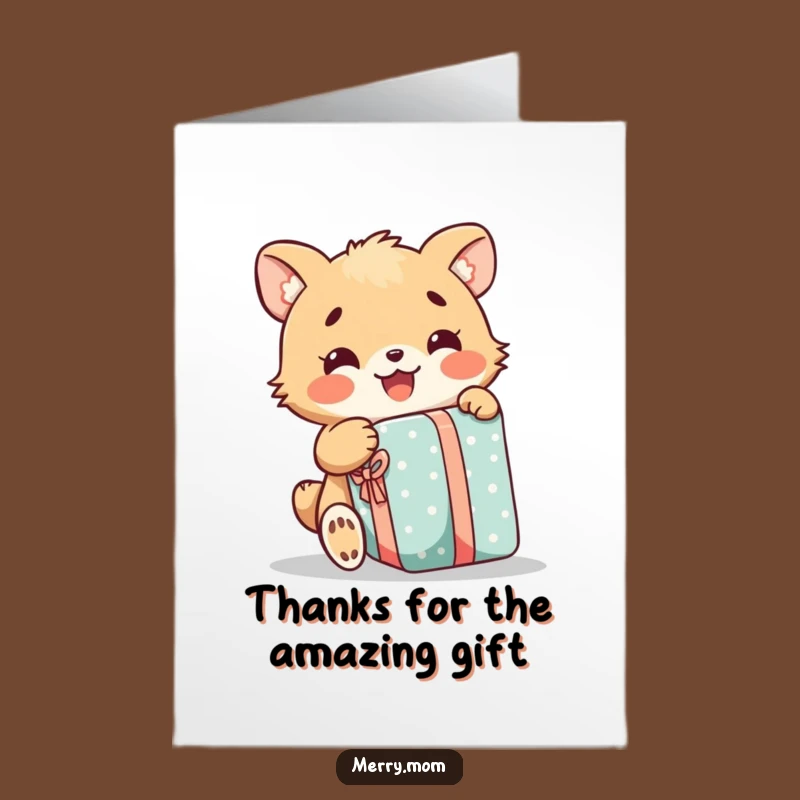 Free Printable Excited Animal Thank You Card: Joyful Gratitude Humor Downloadable