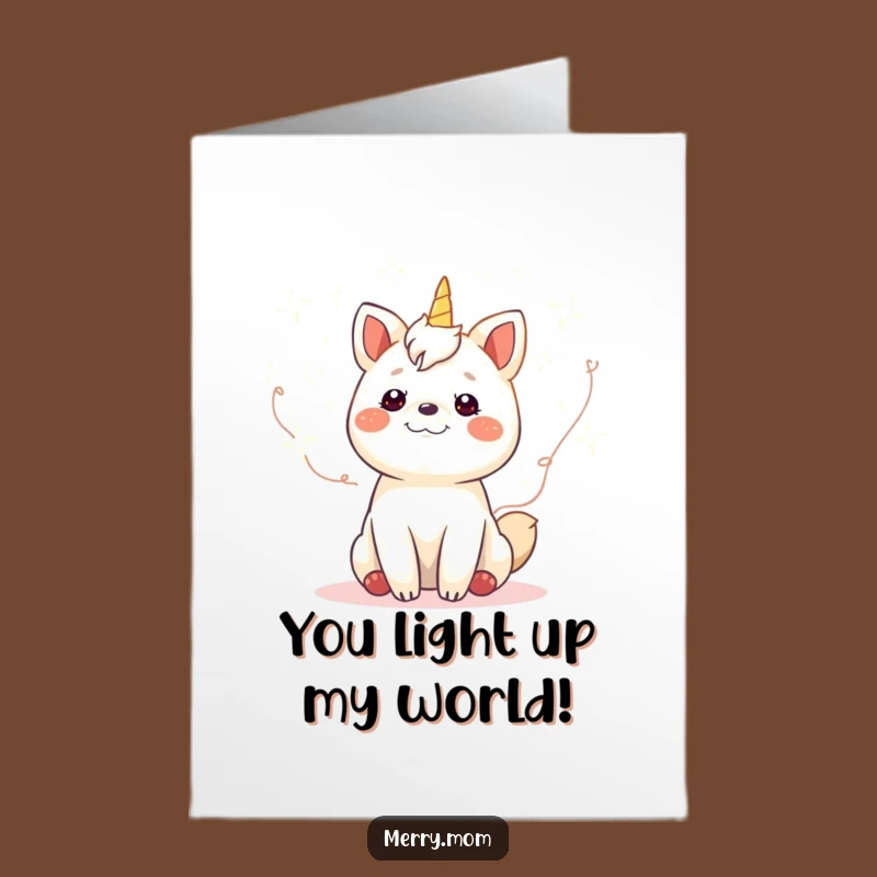 Free Printable Thank You Card: Gleeful Animal Fairy Lights Funny Downloadable Gift