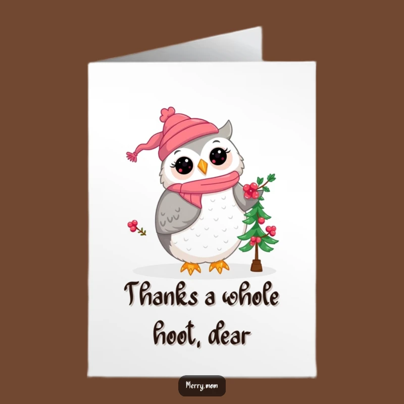 Free Printable Thank You Card: Kawaii Owl Gratitude, Downloadable for Heartfelt Thanks