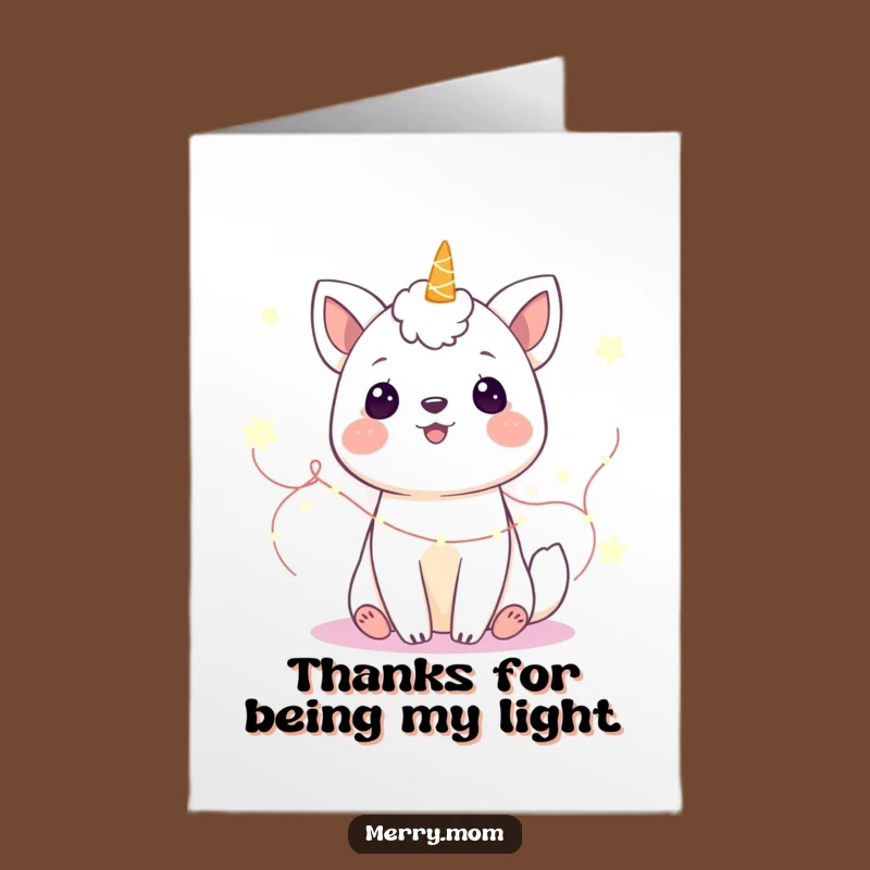 Free Printable Thank You Card: Gleeful Animal Lights, Heartwarming Downloadable Gift