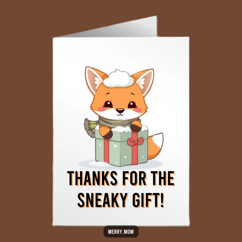 Free Printable Fox Thank You Card - Playful Downloadable Appreciation!