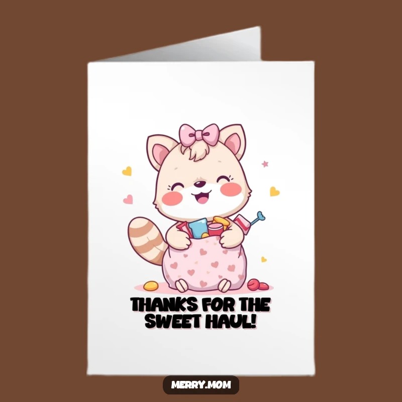 Free Printable Happy Animal Treat Gift Bag Thank You Card - Grateful Downloadable Gift