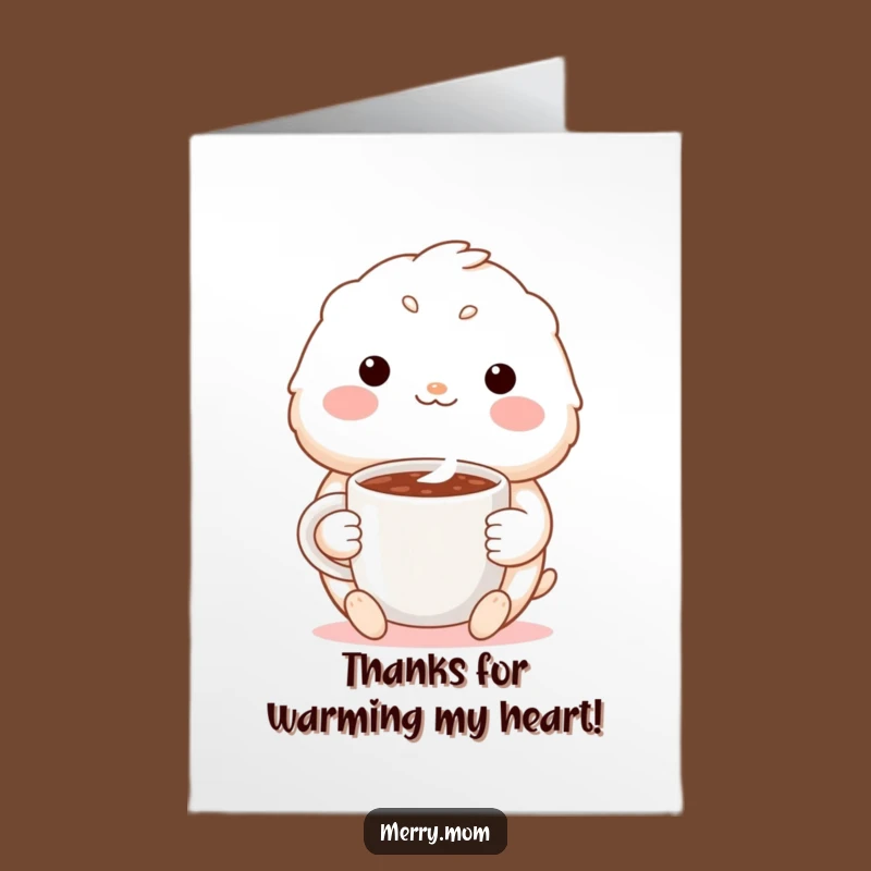 Free Printable Thank You Card: Cozy Creature Cocoa - Heartfelt Downloadable
