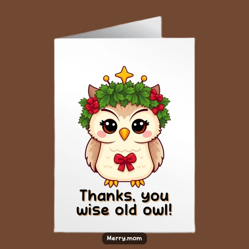 Free Printable Whimsical Owl Thank You Card - Elegant Downloadable Appreciation!