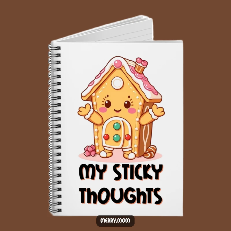 Funny Dancing Gingerbread House Notebook for Jotting Down Sweet Ideas