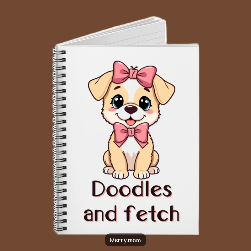 Funny Puppy Bow Notebook: Adorable Journal for Notes & Dog Lover Gift