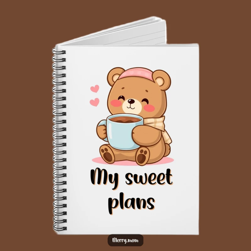 Kawaii Bear Mom Cocoa Notebook - Jot Down Cozy Thoughts & Ideas