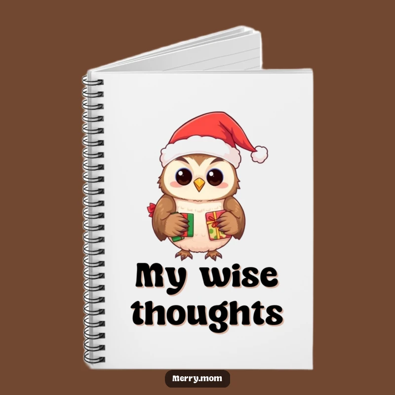 Funny Owl Santa Notebook - Jot Down Wise Holiday Ideas