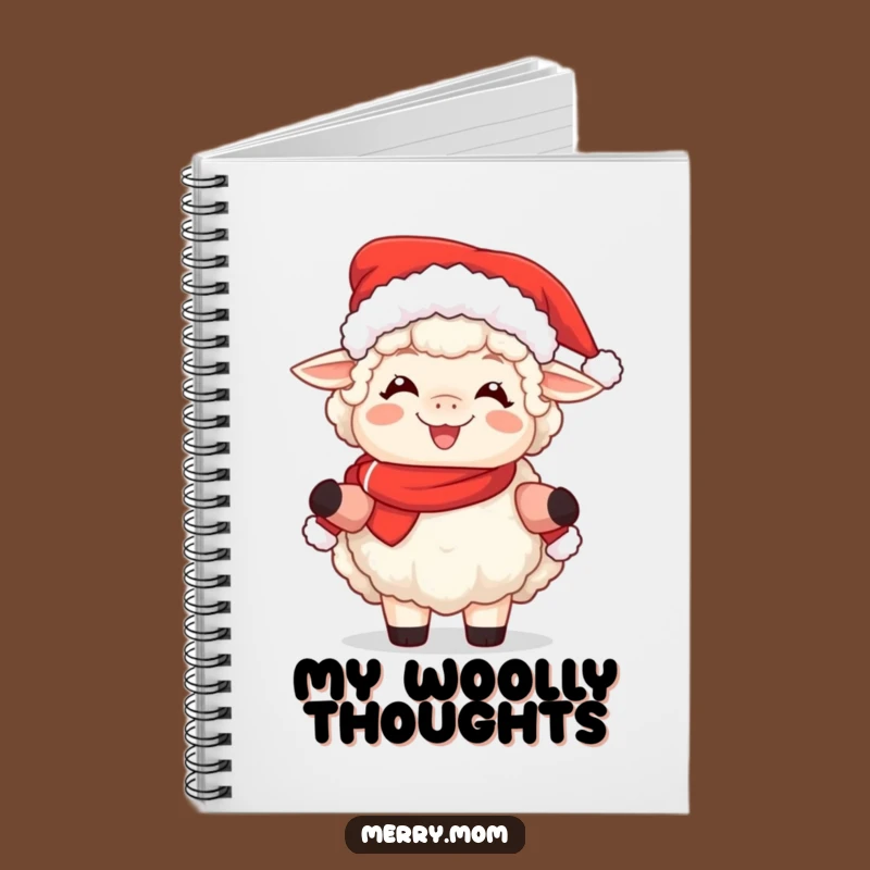 Funny Sheep Mrs. Claus Notebook - Journal Your Holiday Joy