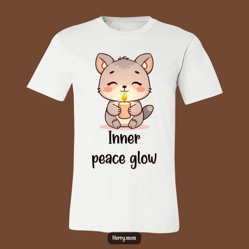 Funny Animal Candle T-Shirt - Peaceful Light and Gentle Spirit