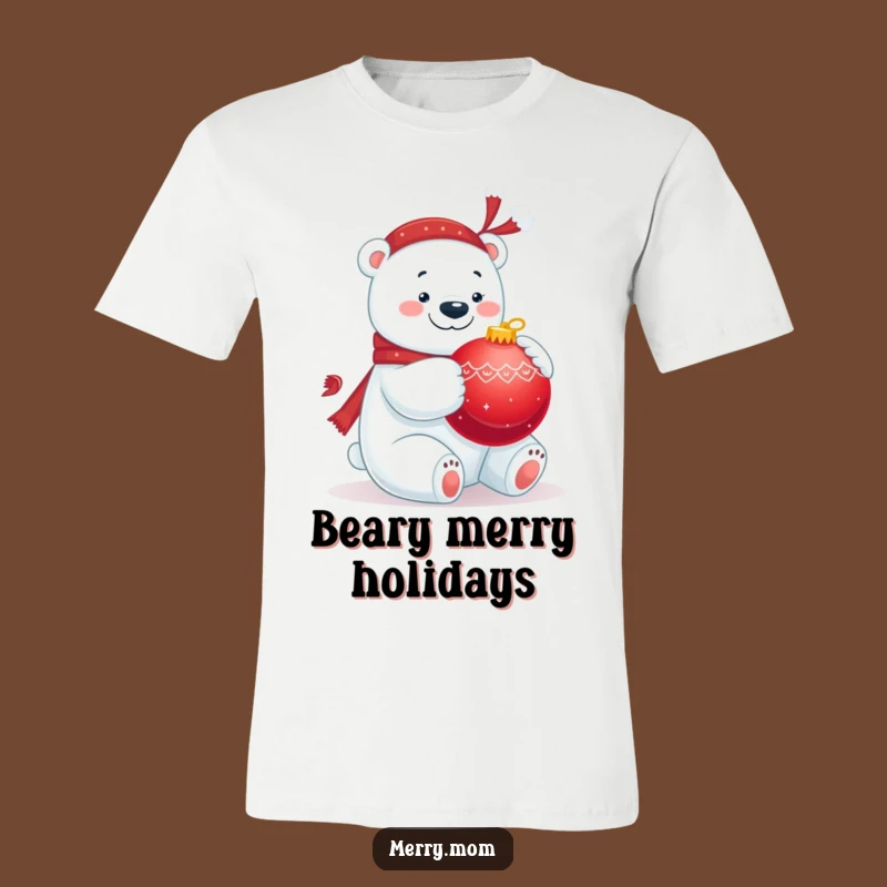Funny Polar Bear Hug T-Shirt - Festive Joy for Everyday Wear Gift