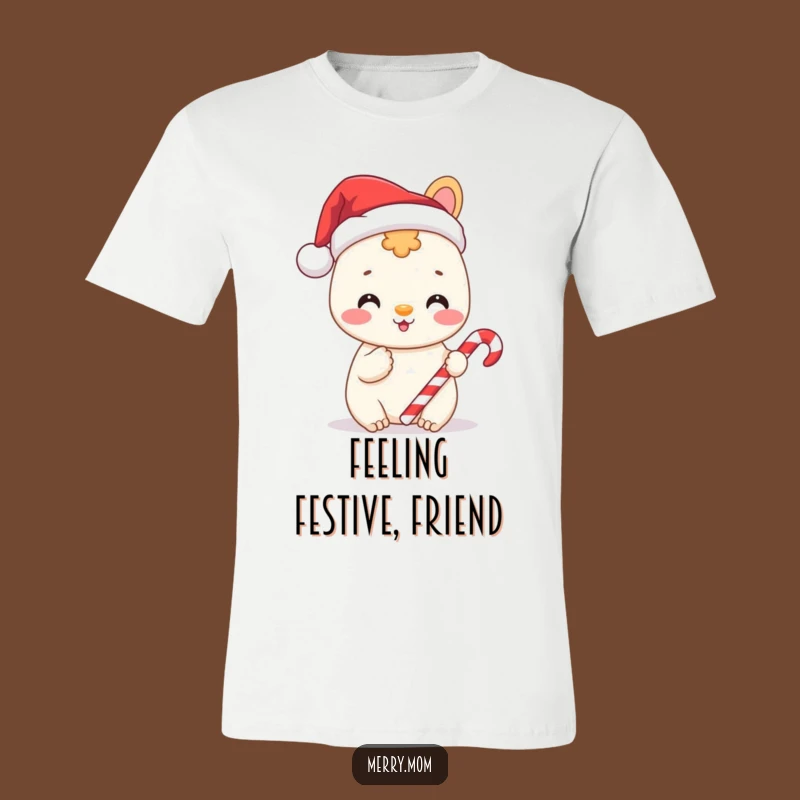 Funny Santa Animal T-Shirt: Cheerful Candy Cane Holiday Tee, Perfect Funny Gift