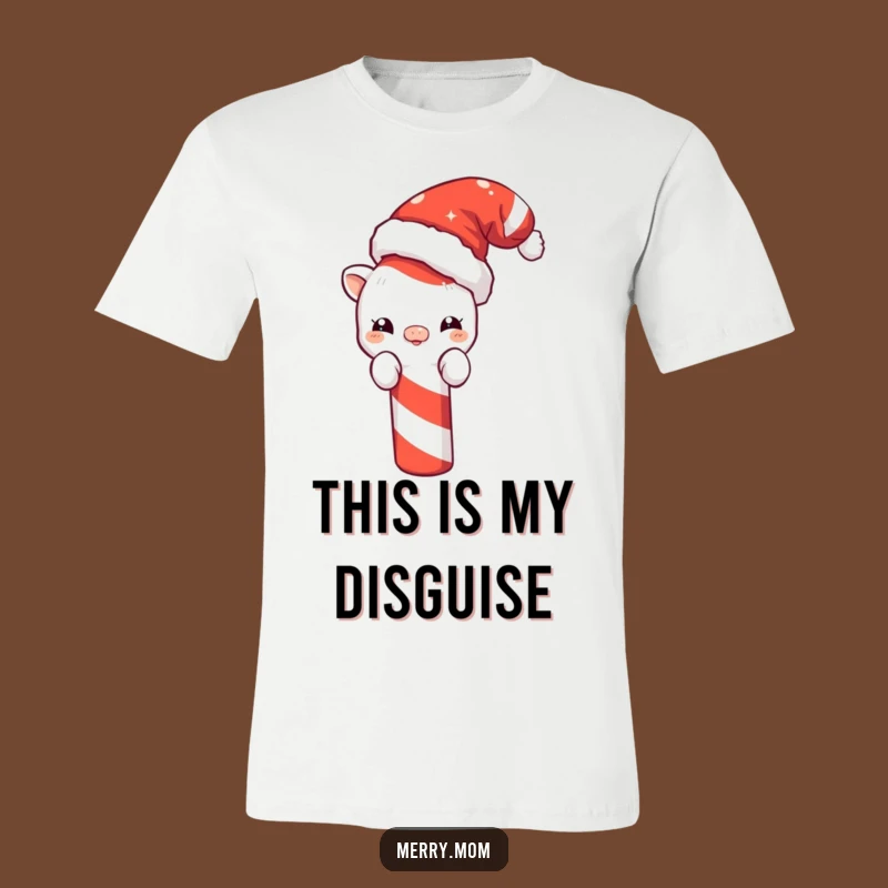 Funny Christmas Creature T-Shirt: Adorable Santa Hat Design, Perfect Funny Gift