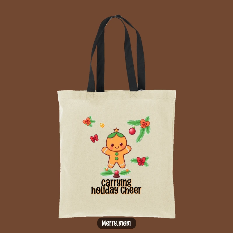 Funny Gingerbread Man Tote Bag - Carry Your Holiday Spirit!