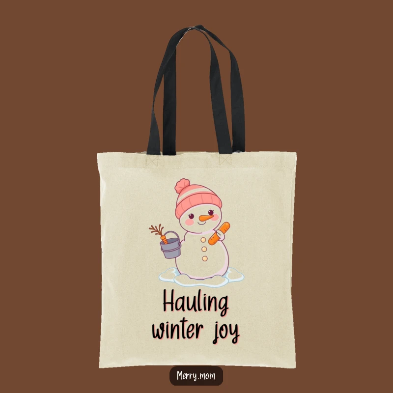 Funny Animal Snowman Builder Tote Bag - Carry Winter Fun Everywhere