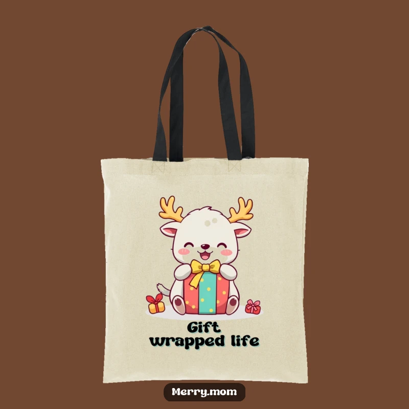 Funny Festive Creature Tote Bag: Joyful Gift Design, Ideal Christmas Funny Gift
