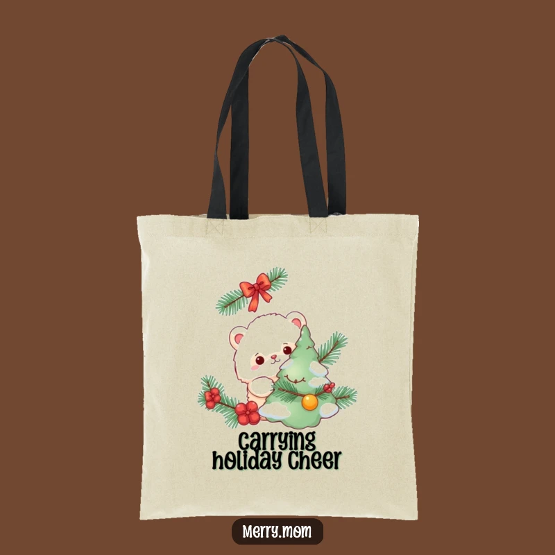 Funny Fluffy Creature Tote Bag - Carrying Holiday Secrets in Style