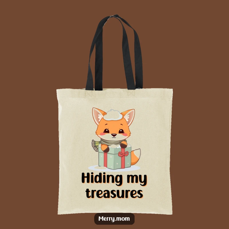 Funny Fox Scarf Gift Tote Bag: Carry A Little Winter Magic