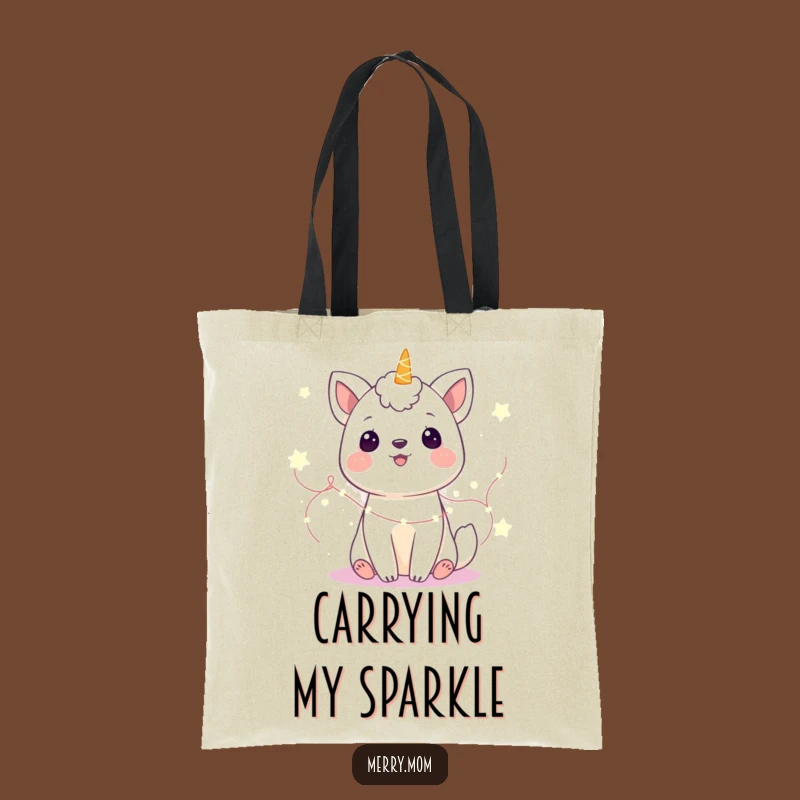 Funny Gleeful Animal Fairy Lights Tote Bag: Magical Carryall, Whimsical Funny Gift