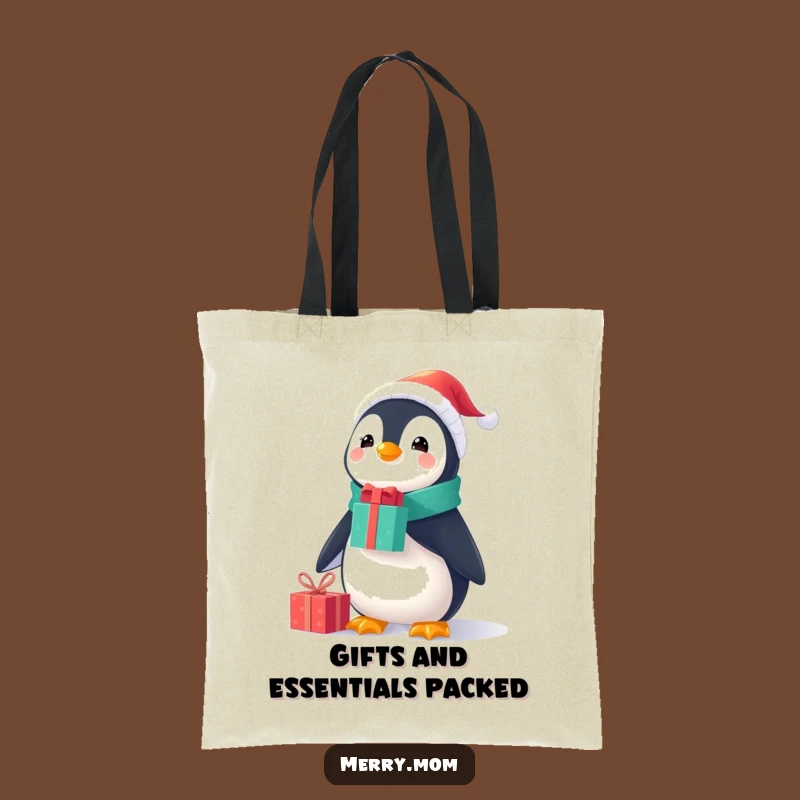 Funny Penguin Gift Balance Tote Bag: Festive Carryall, Stylish Funny Gift